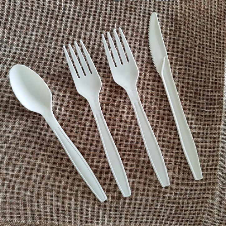 Eco-Friendly Dinnerware Cornstarch Fork Disposable Biodegradable Tableware