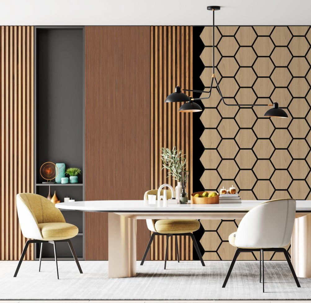 Building Material Foam Sound Absorbing Board Wood Veneer Slat Panels