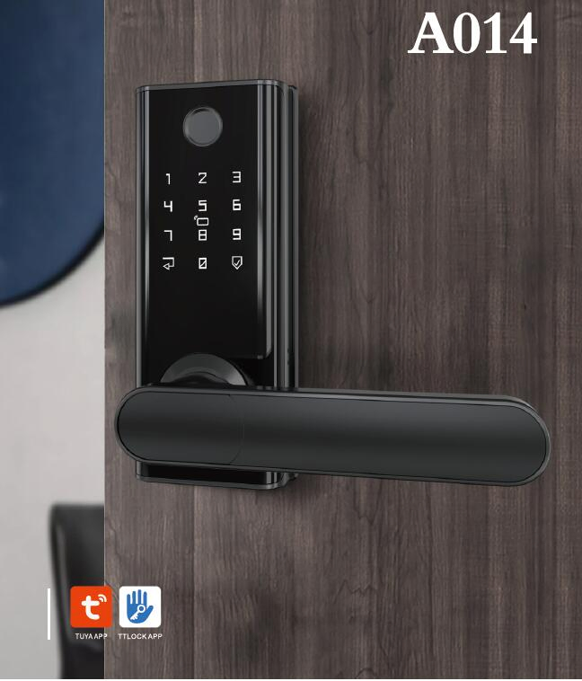 American Standard Waterproof Keyless Entry Tuya/Tt Wireless Digital Password Fingerprint Mf Card Smart Door Lock (A014)