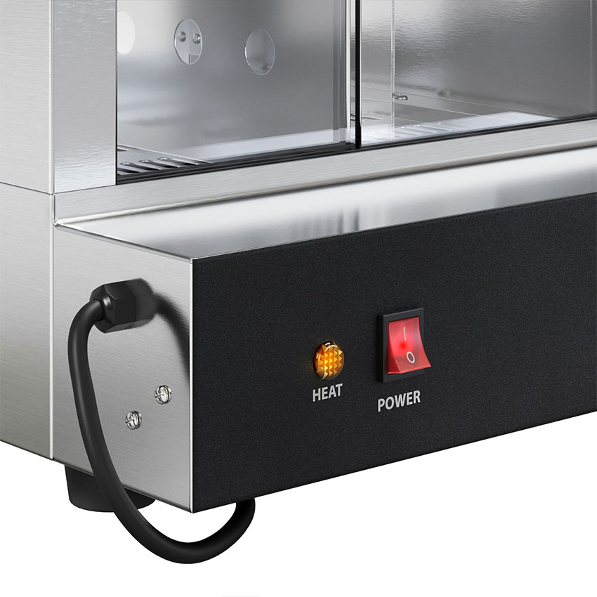 Stainless Steel Hot Dog Warming Showcase Food Warming for Restaurant Kitchen Cabinets