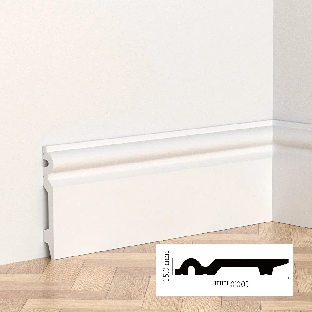 Thin PS Skirting Board Slim Design Modern Floor Baseboard
