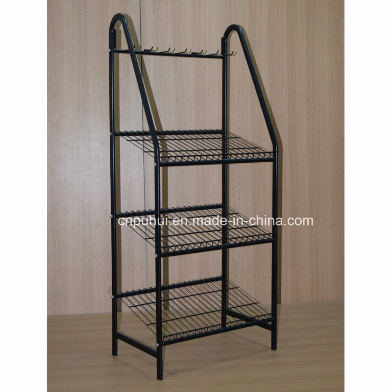 3 Tiers Shelf Flower Vase Metal Floor Display Rack (PHY394)