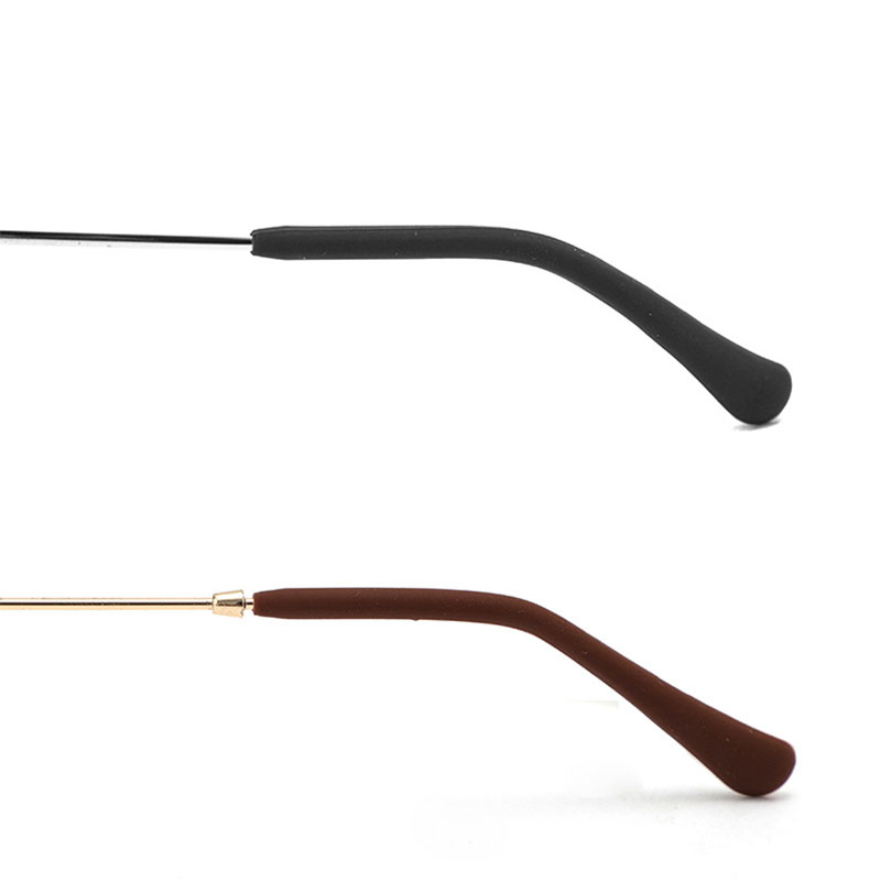 Comfortable Non - Deformable Multi - Color Silicone Flat - Round Eyeglass Temple Tips