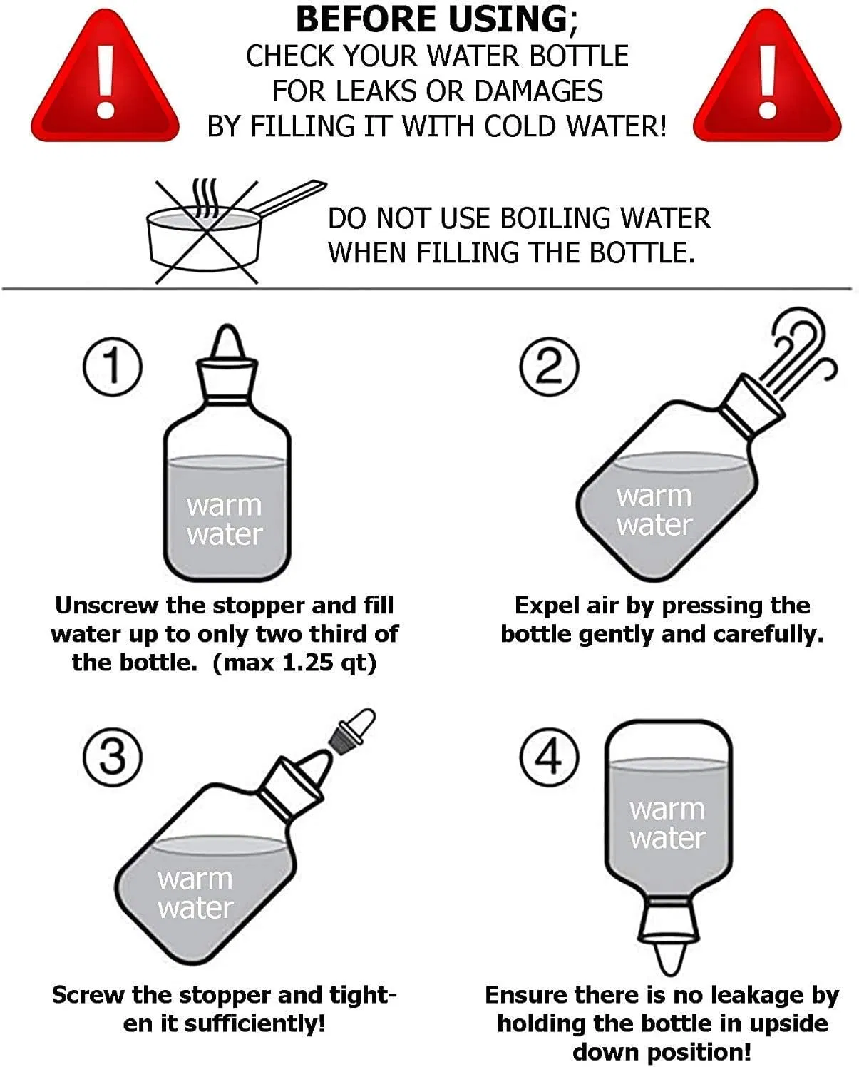 Durable Hot Water Bottle for Pain Relief