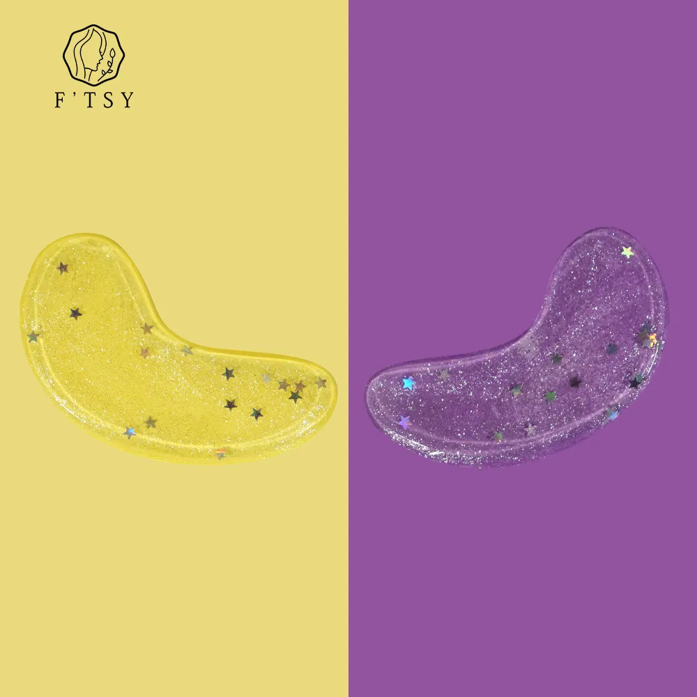 Custom Logo Label Anti Wrinkle Remove Fine Lines Collagen Star Sparkles Glitter Gel Eyes Care Mask