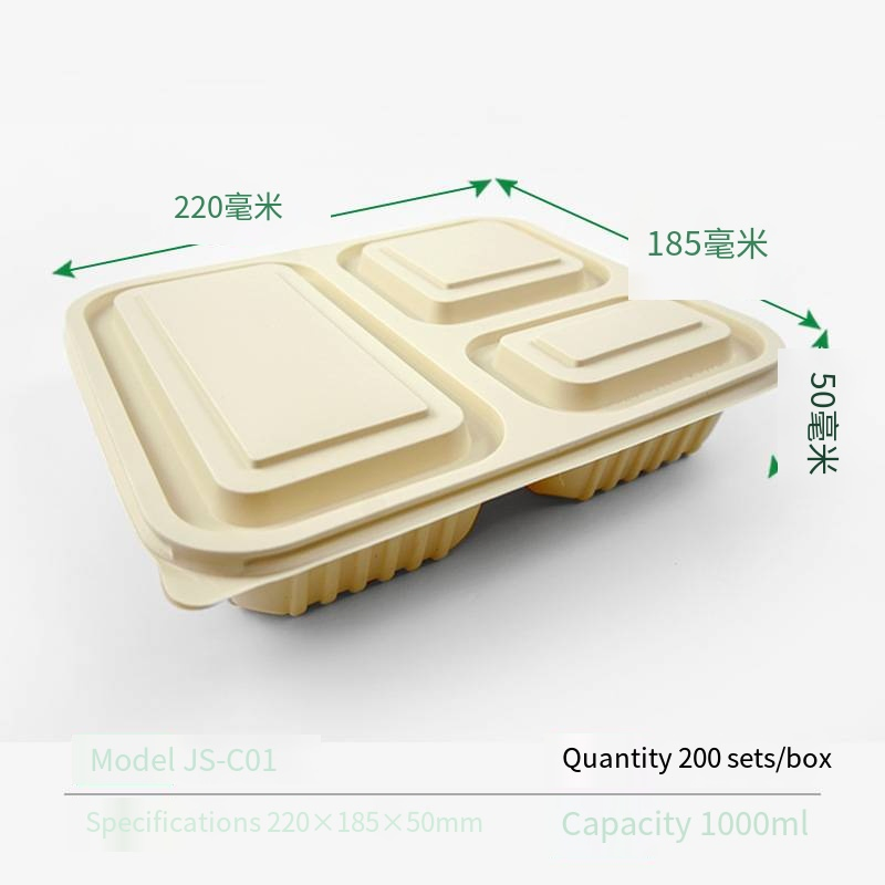 Disposable Fast Food Box Natural Eco-Friendly Biodegradable Takeaway Packing Box
