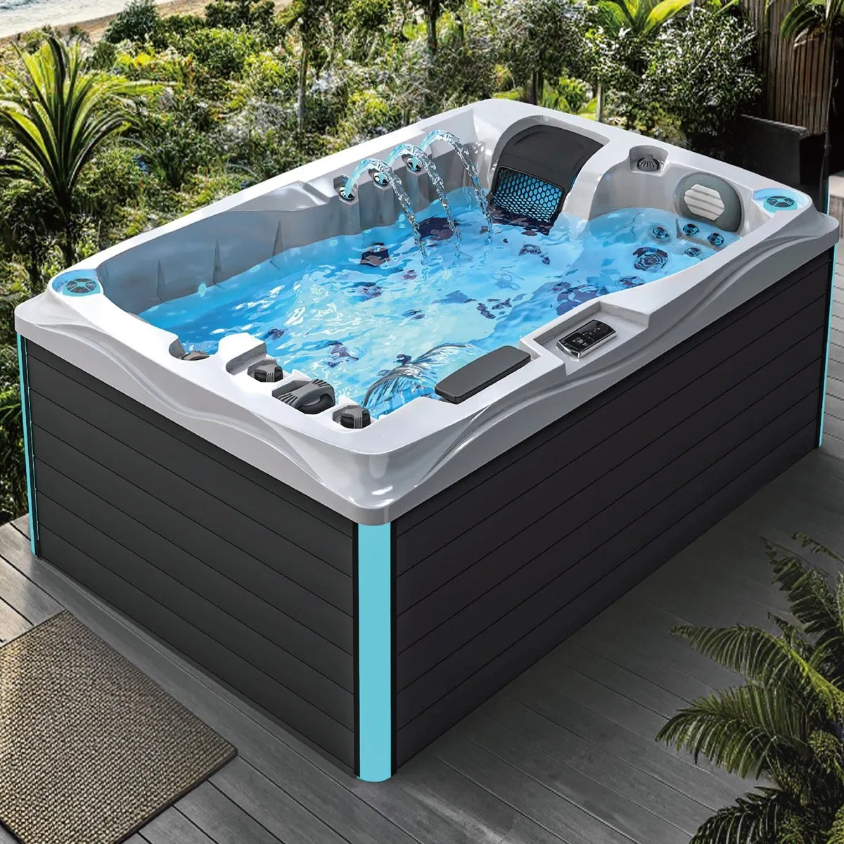 4-местный уличный джакузи SPA с гидромассажем