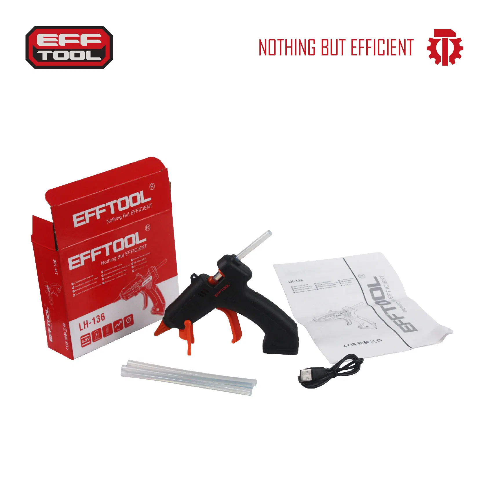 2024 Efftoolhigh Quality Electric Tool Lithium Battery Glue Gun