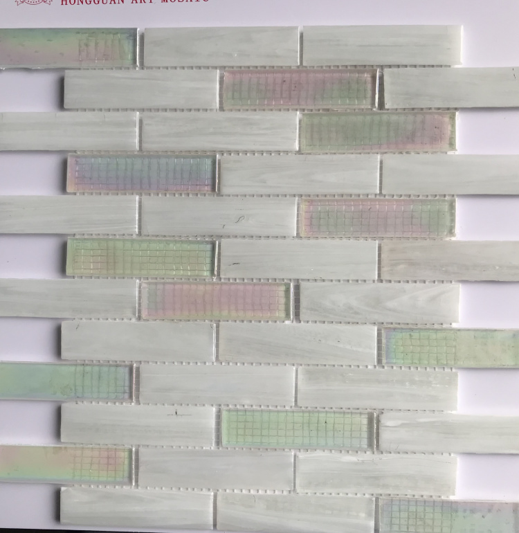 Hot Sale Italian Strip Glass Mosaic Tile for Kitchen Splash Back