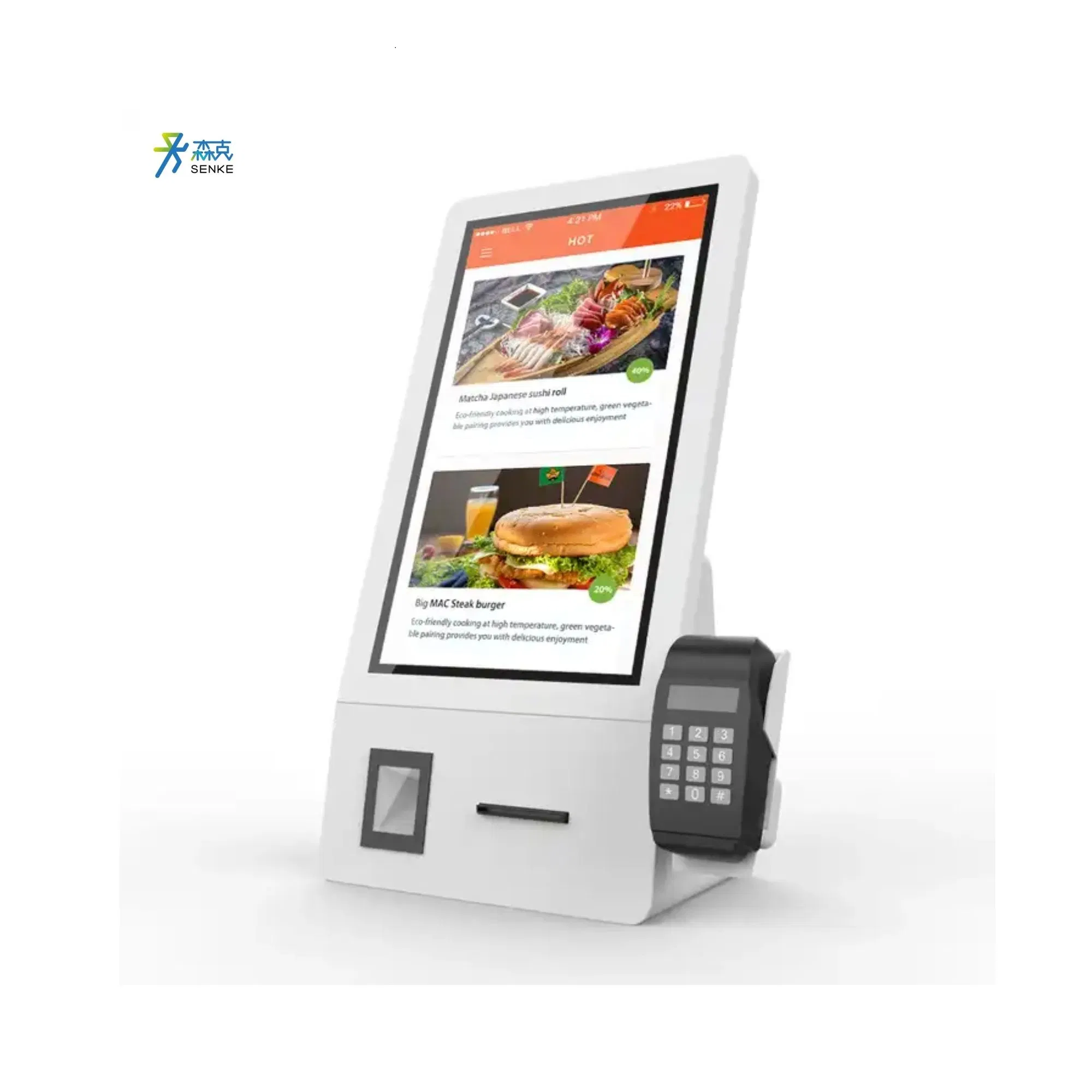 Innovative Self-Ordering Kiosk with Touch Screen for Easy Payments