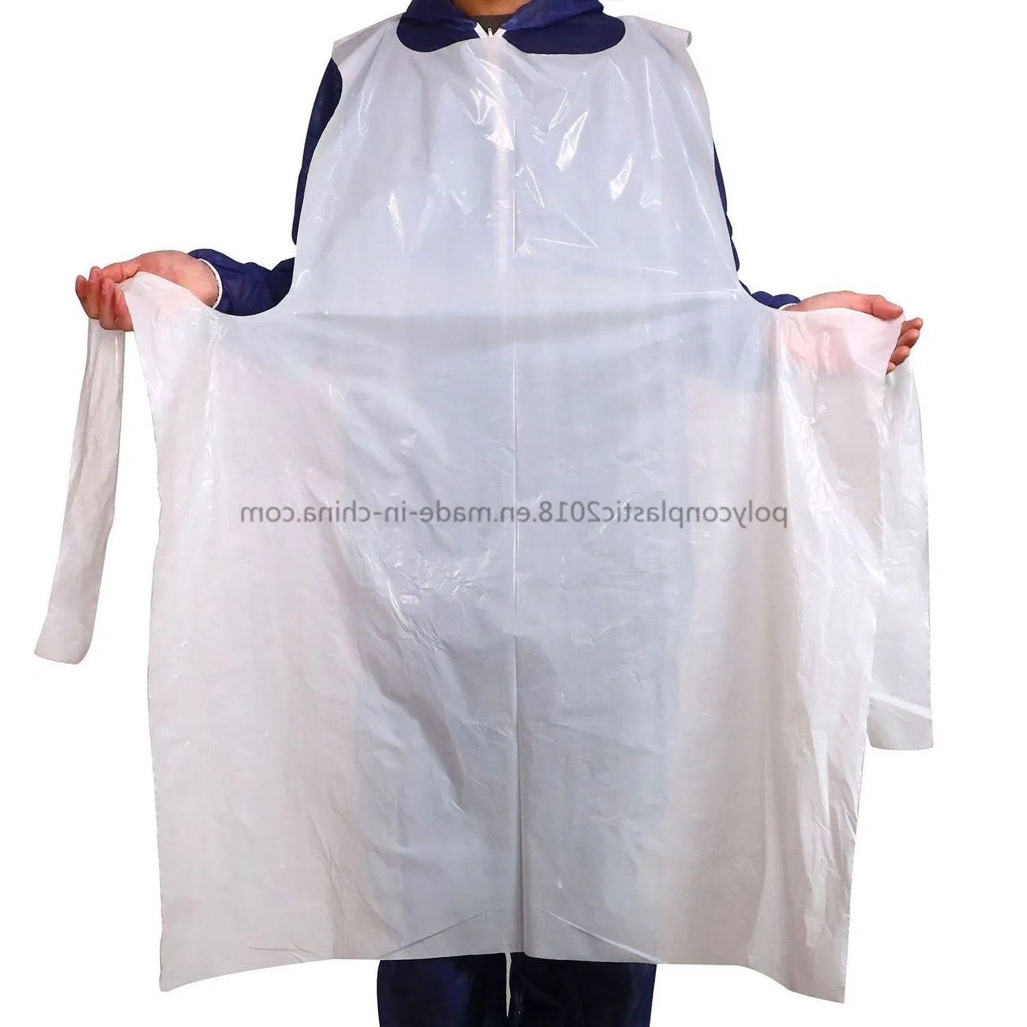 Plastic Disposable Aprons in Bulk. Waterproof Polyethylene Disposable Aprons for Hair Stylist