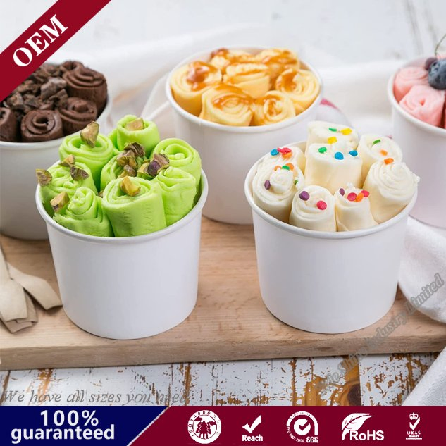 500ml Ice Cream Paper Ice Cream Bowl with Paper Lid