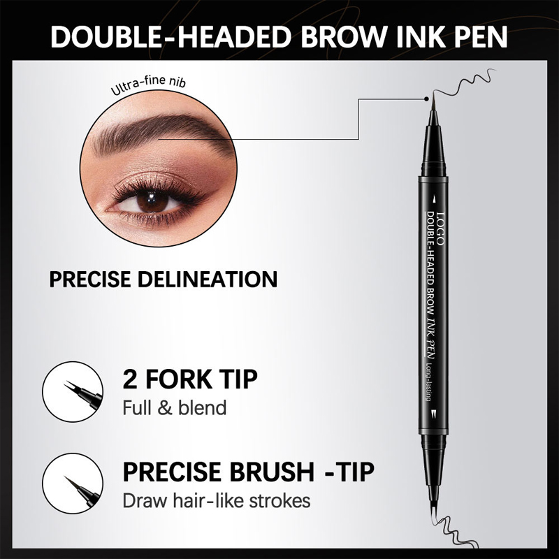Ditong Lakerain 5 Color Double-Ended Two-Prong Eyebrow Pencil Smooth Wild Eyebrow Water-Proof Clear Liquid Eyebrow Pencil