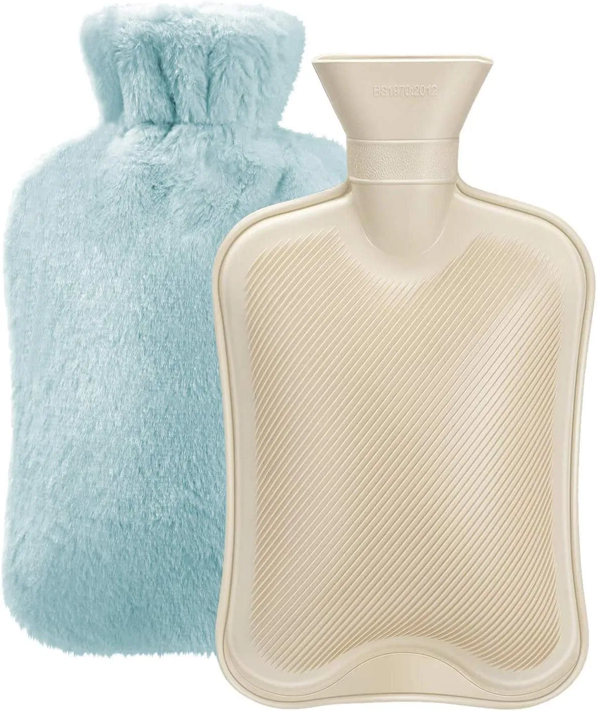 Wholesale Rubber Warm Water-Filling Hot Water Bottle 1000ml Hot-Water Bag with Soft Plush Cover