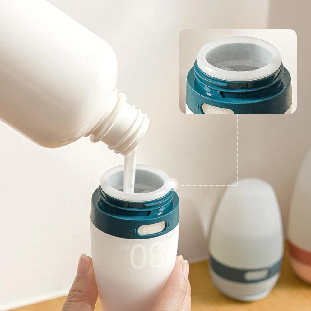 Portable Silicone Squeeze Bottle Plastic Refillable Travel Empty Dispenser with Cap Wyz19892