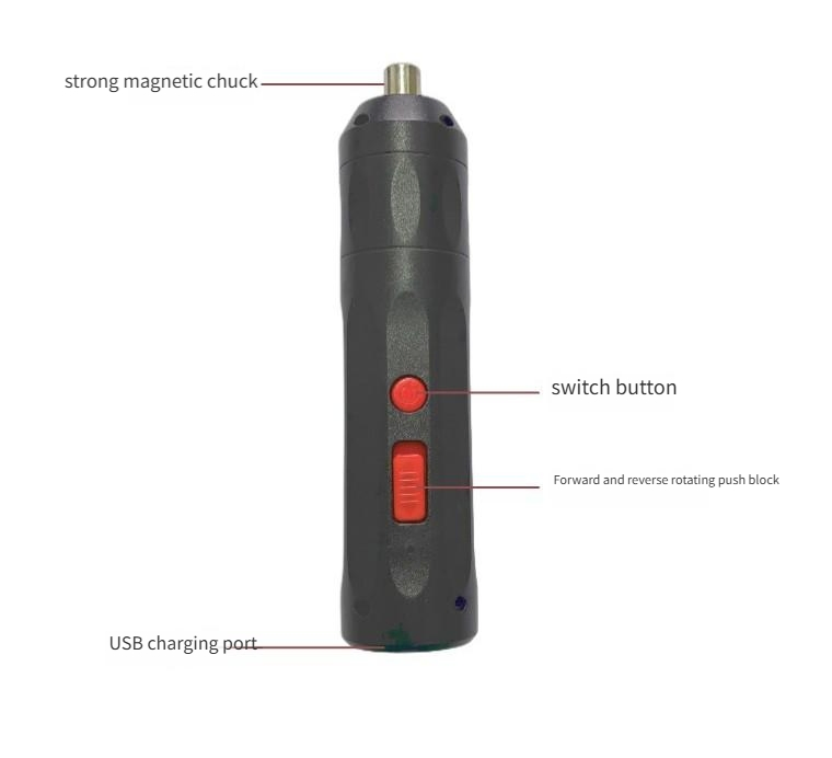 OEM/ODM Rechargeable Li-ion Electric Screwdriver Set with LED Light, Straight Grip Design for Precision Work