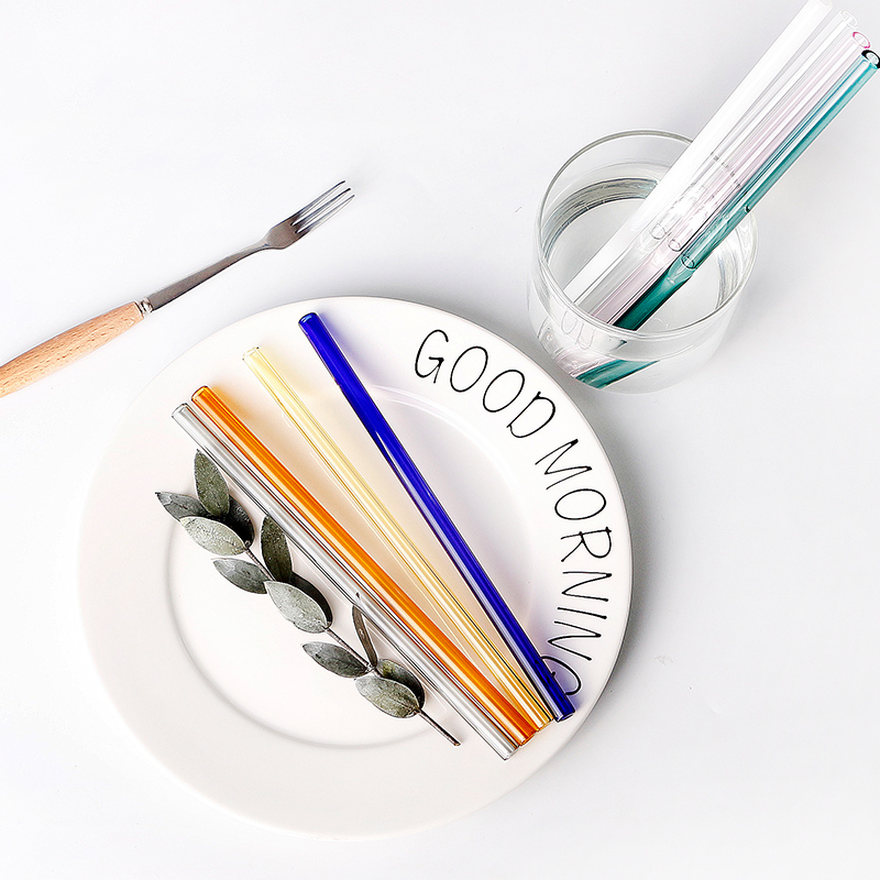 Reusable Straight Borosilicate Glass Drinking Straws