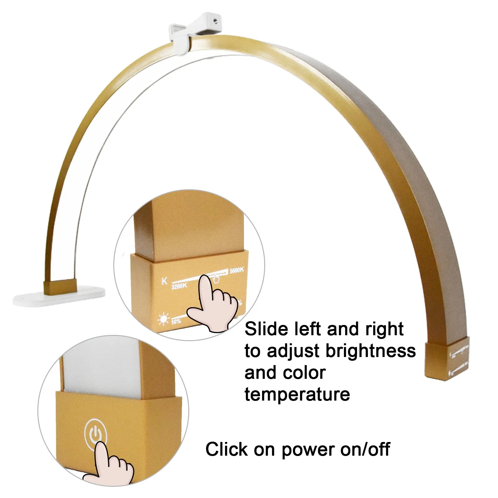 Half Moon Light UV Lamp LED Desk Lamp Nail Light for Manicure