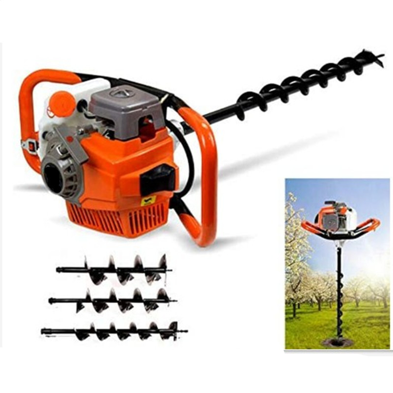 Agricultural Ground 63cc Gasoline Drilling Machine Planting Auger Machine Tree Planting Digger