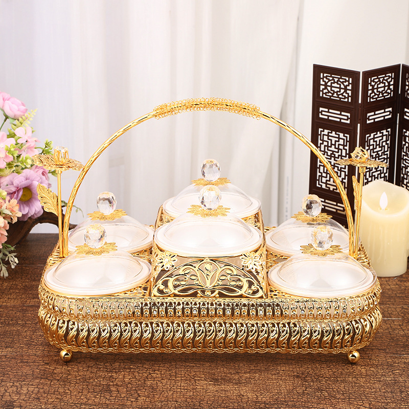 Kitchenware Golden Nordic Fruit Storage for Home Living Room Tray
