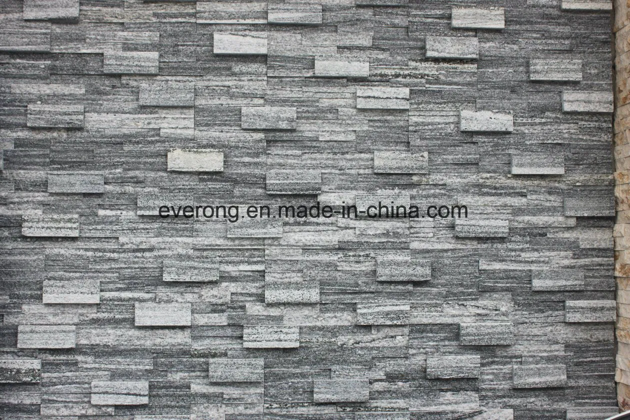 Cheap Nero Santiago Grey Granite Culture Stone for Wall Caldding