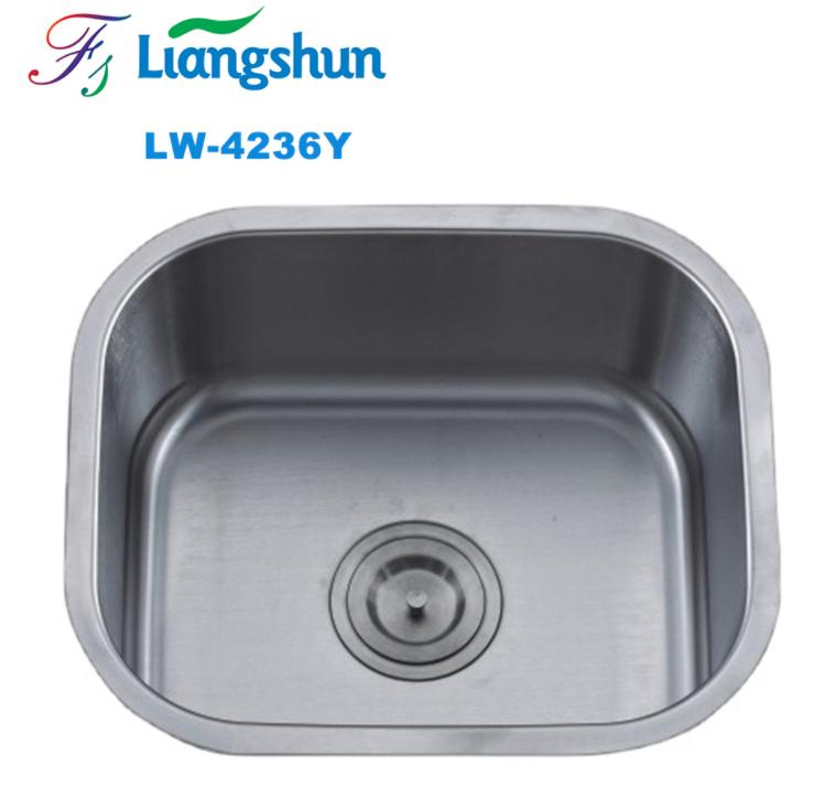 High Grade Material 304/201 Stainless Steel Single Bowl Press Kitchen Sink