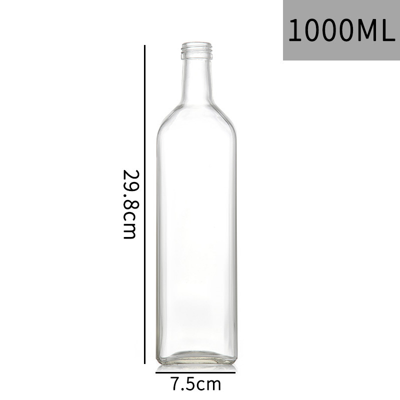Hot Sale Round Clear Dorica Glass Olive Oil Bottles with Aluminum Lid