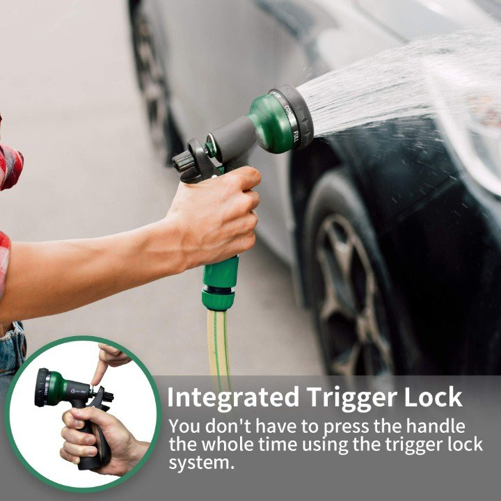 Nozzle Heavy Duty 7 Adjustable Watering Patterns Slip Resistant ABS Water Spray