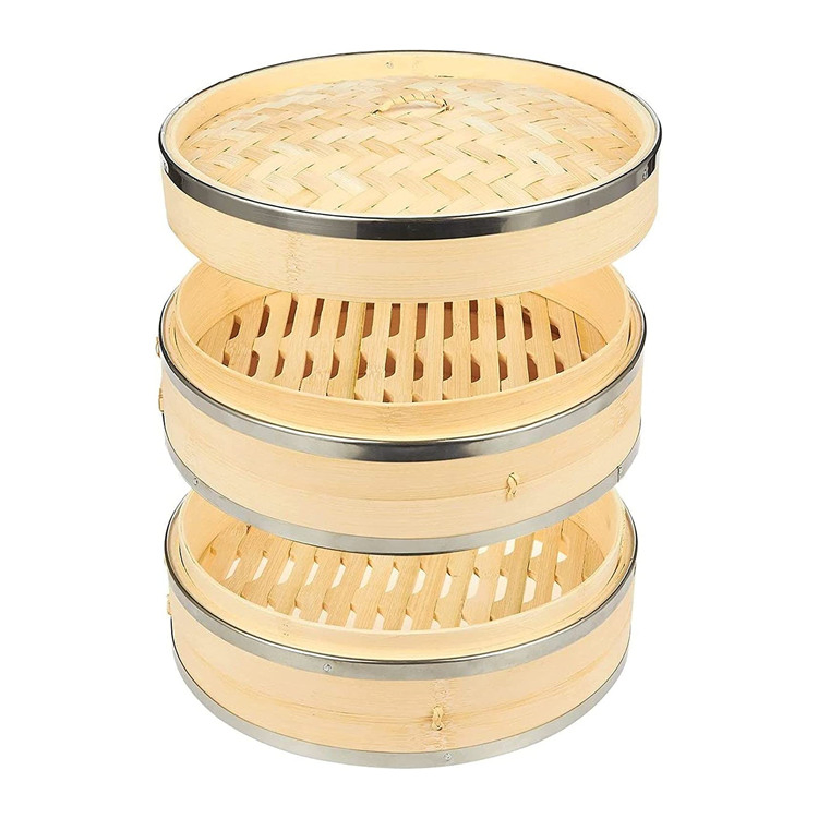 10 Inch Steamer Pot Tradition Handmade Food Bamboo Steamer