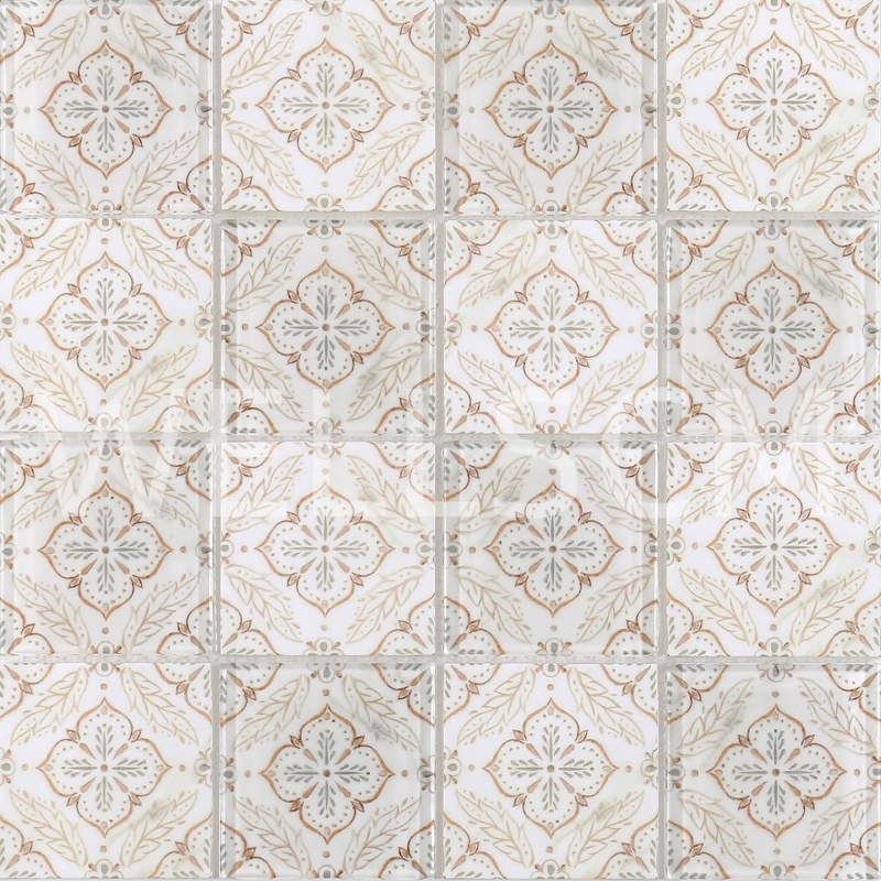 Стеклянная мозаика квадратная для стен и пола