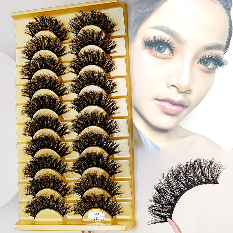 Luxurious Fluffy Eyelashes - 10 Pairs for Stunning Looks