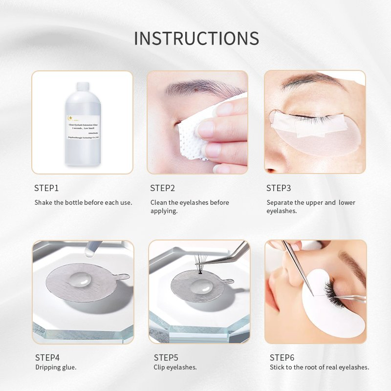 Star Speed 1L Private Logo Fast Dry 0.5s 1s 2-3s Korean Volume Eyelash Extension Adhesive Clear and Black Lashes Glue
