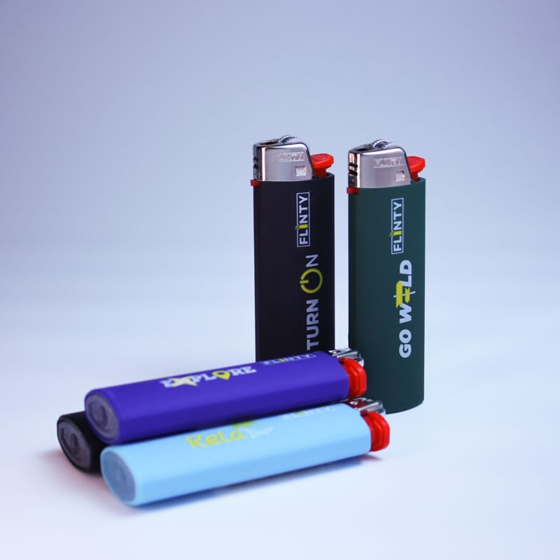 Custom Design and Logo Disposable Flint Plastic Gas Pocket Lighter for Cigarette and Bulk Order