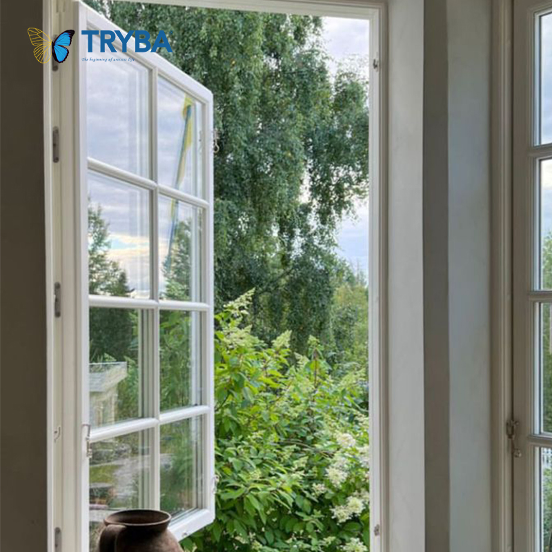 High Quality Triple Tempered Glass UPVC Side Hung Casement Window with Retractable Screen