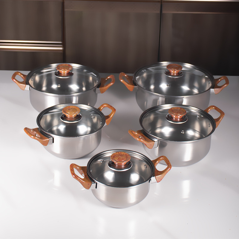 Wholesale Stainless Steel Cookware Manufacturer Custom Cooking Utensil Set Cookware Pots and Pans Set