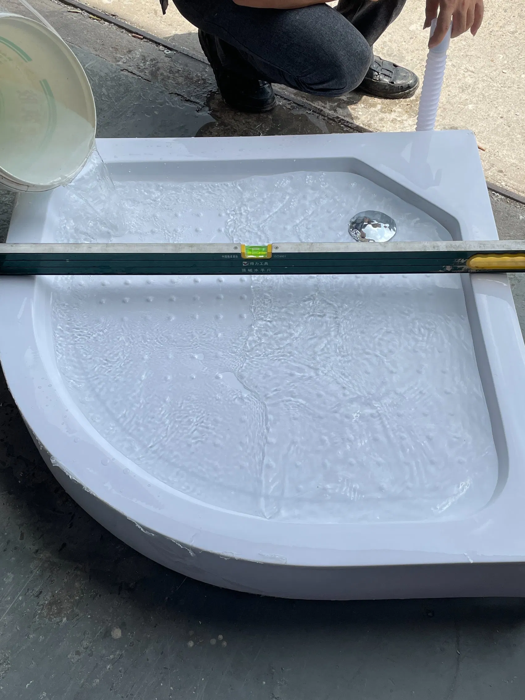 Factory White Acrylic Solid Surface Bathroom Base Shower Tray
