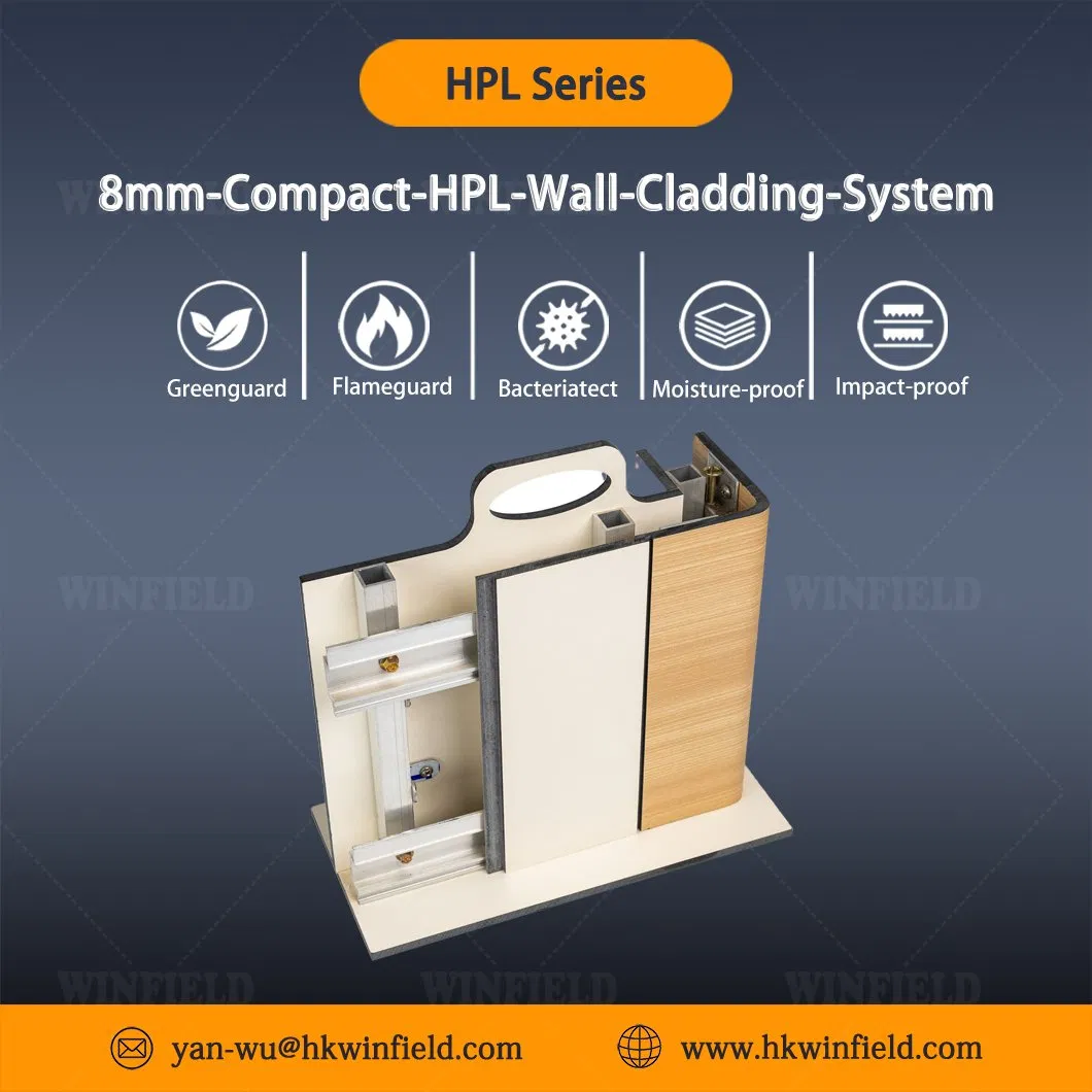 Fireproof Waterproof HPL Panel for Interior Wall Cladding
