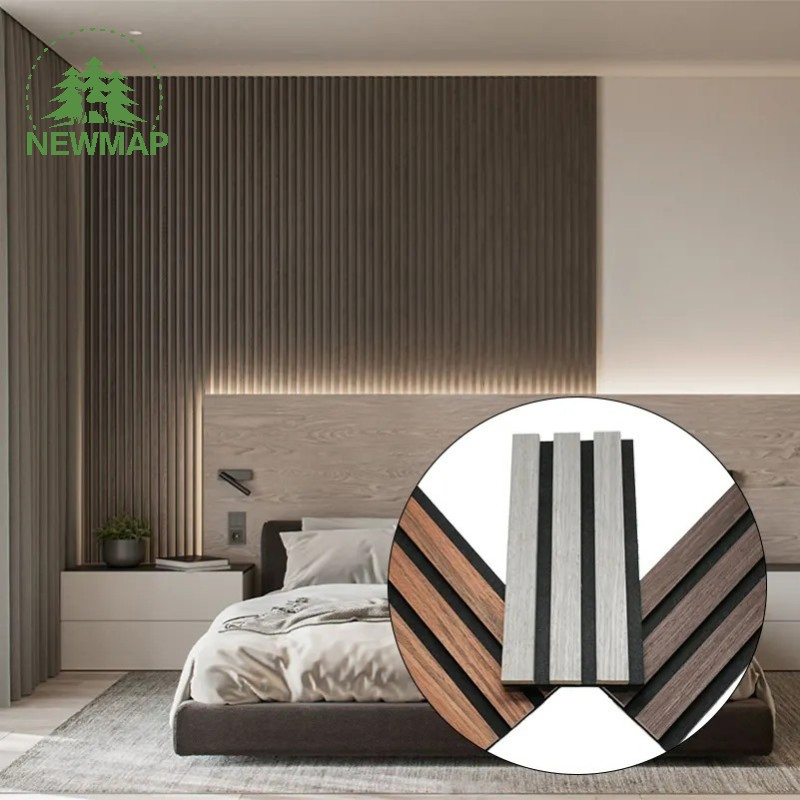 Soundproof Acoustic Slat Panel Wood Akustik Panel Wood Modern Interior