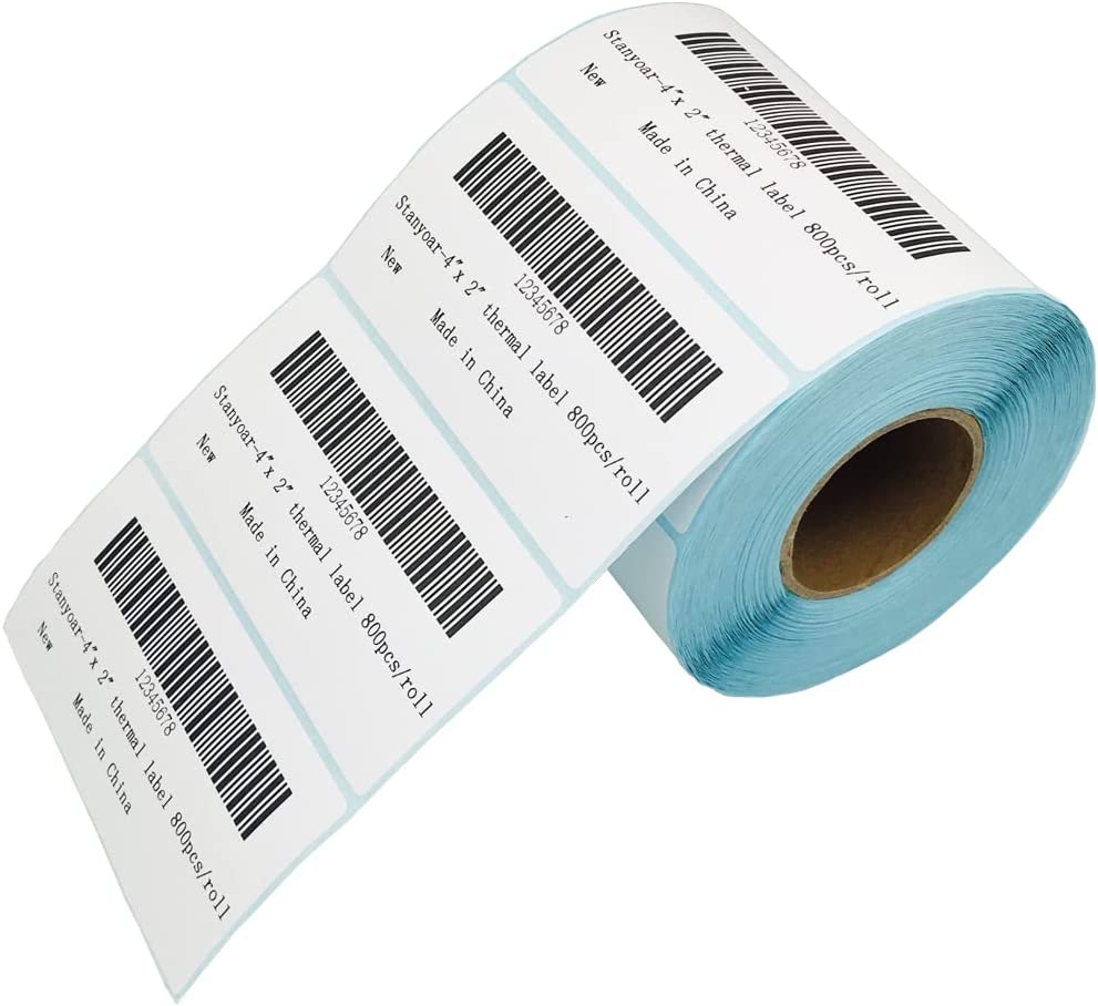 Custom 100X150mm Self-Adhesive Vinyl Thermal Labels for Packaging