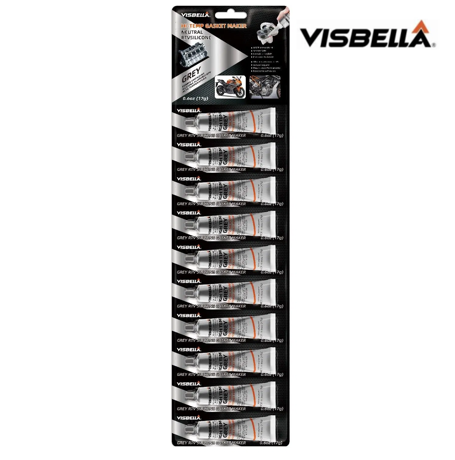 Visbella Grey RTV Silicone with Push Tool
