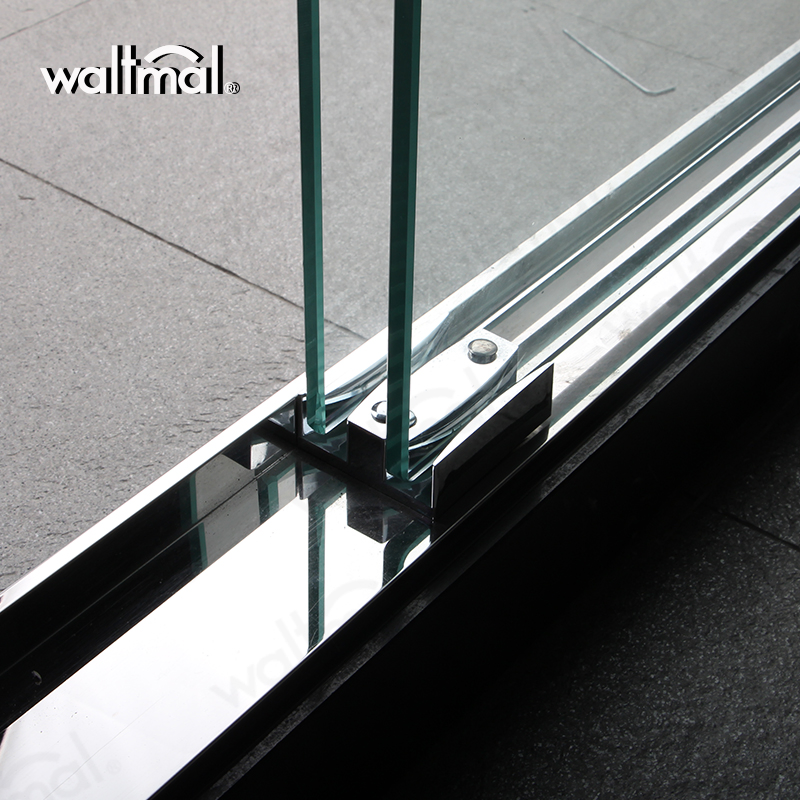 Frameless Sliding Fold Tempered Glass Shower Door Rooms Bathroom