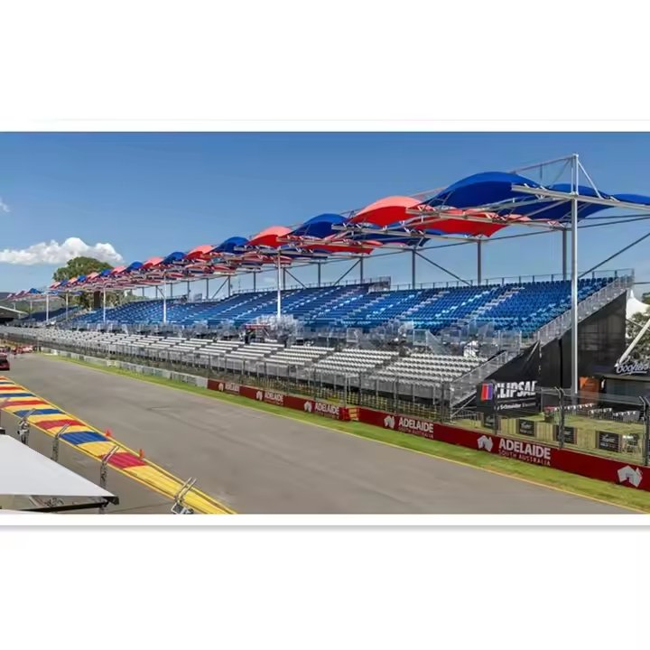 Manual Pull Indoor/Outdoor Stackable Portable Gym Bleachers Retractable Tribune Mobile Grandstand with 1 Year Warranty