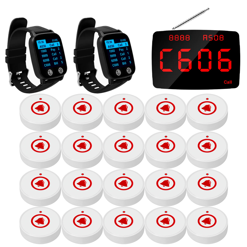 New Waterproof Wireless Call Button & Receiver for Restaurant Calling System