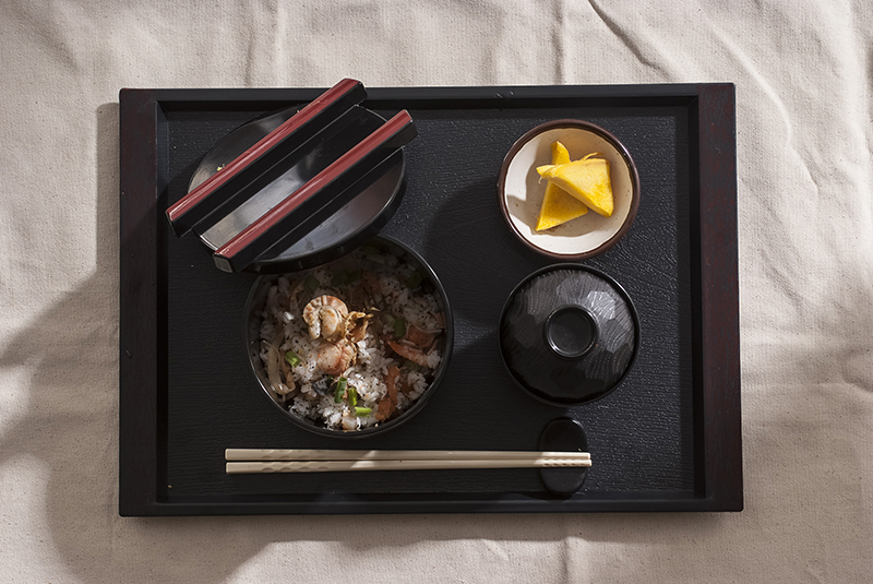 Miso Soup Bowl Set Melamine Material Red & Black Japanese Restaurant Omakase Serving Bowl Set