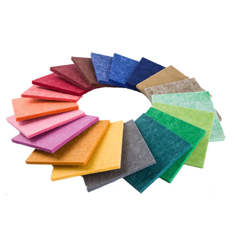 Quick Ship Building Decorative Wall Material 24mm Pet Felt Acoustic Panels Stock Colors Black White Grey Beige Fast Delivery Guarantee