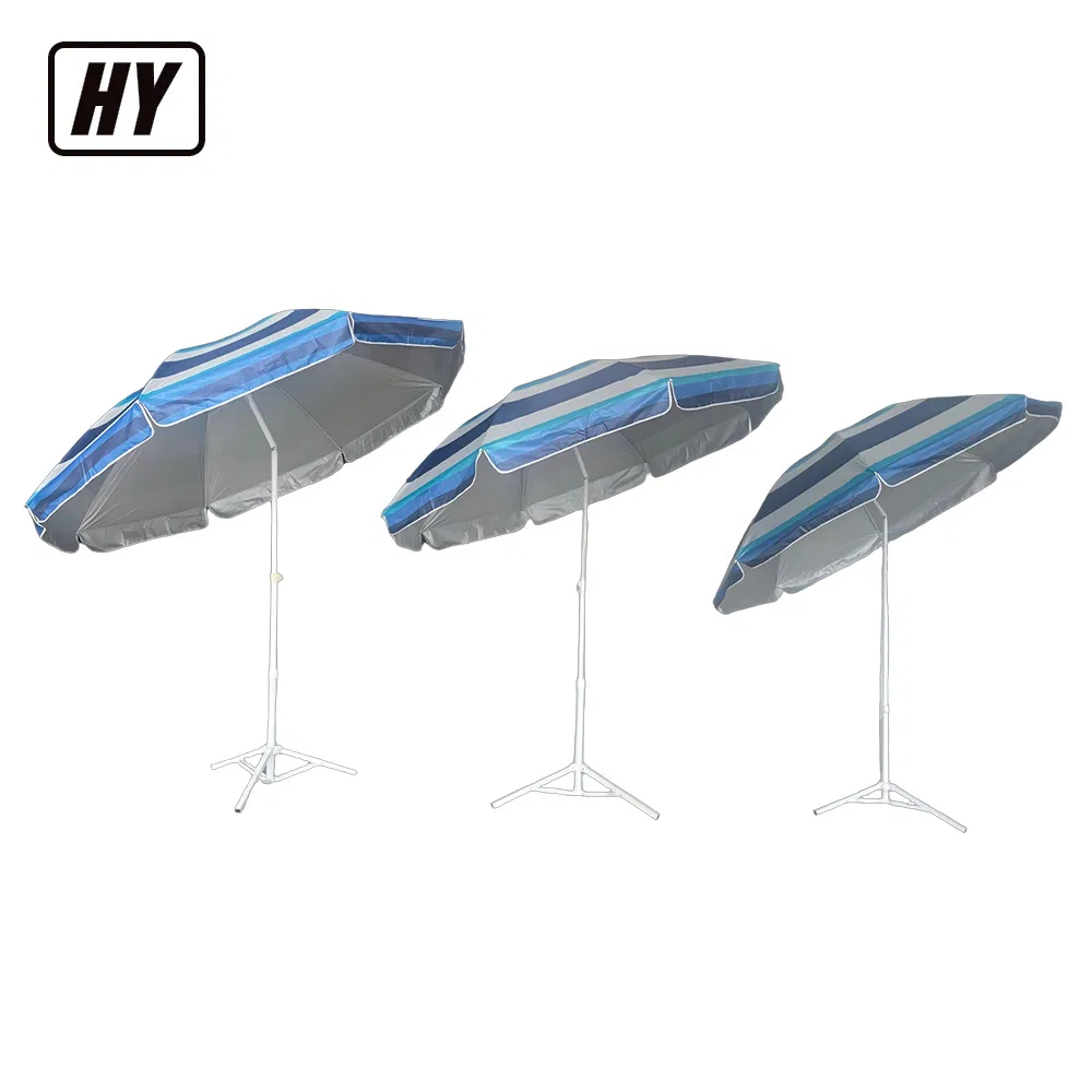 Tilting Beach Umbrella with Screw-in Anchor Base & Protective Cover, for Patio, Pool