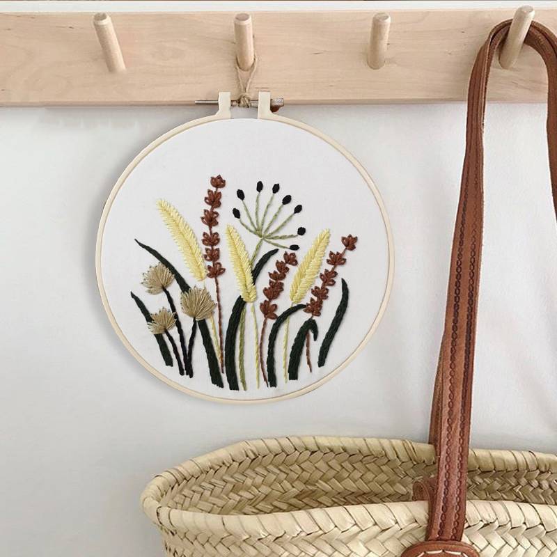 DIY Embroidery Kit Sewing Kit for Craft Lovers and Adult Beginners with Floral Pattern