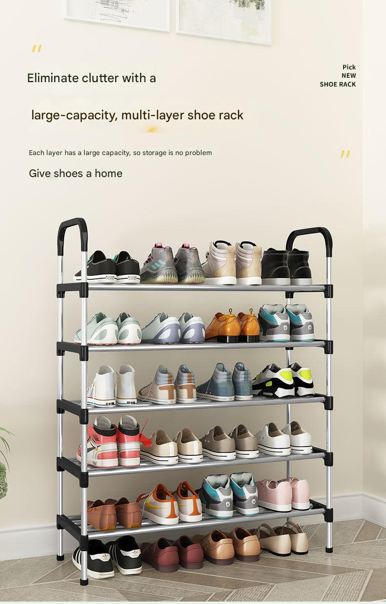 Стойка для обуви пластиковая 3-х ярусная, черная