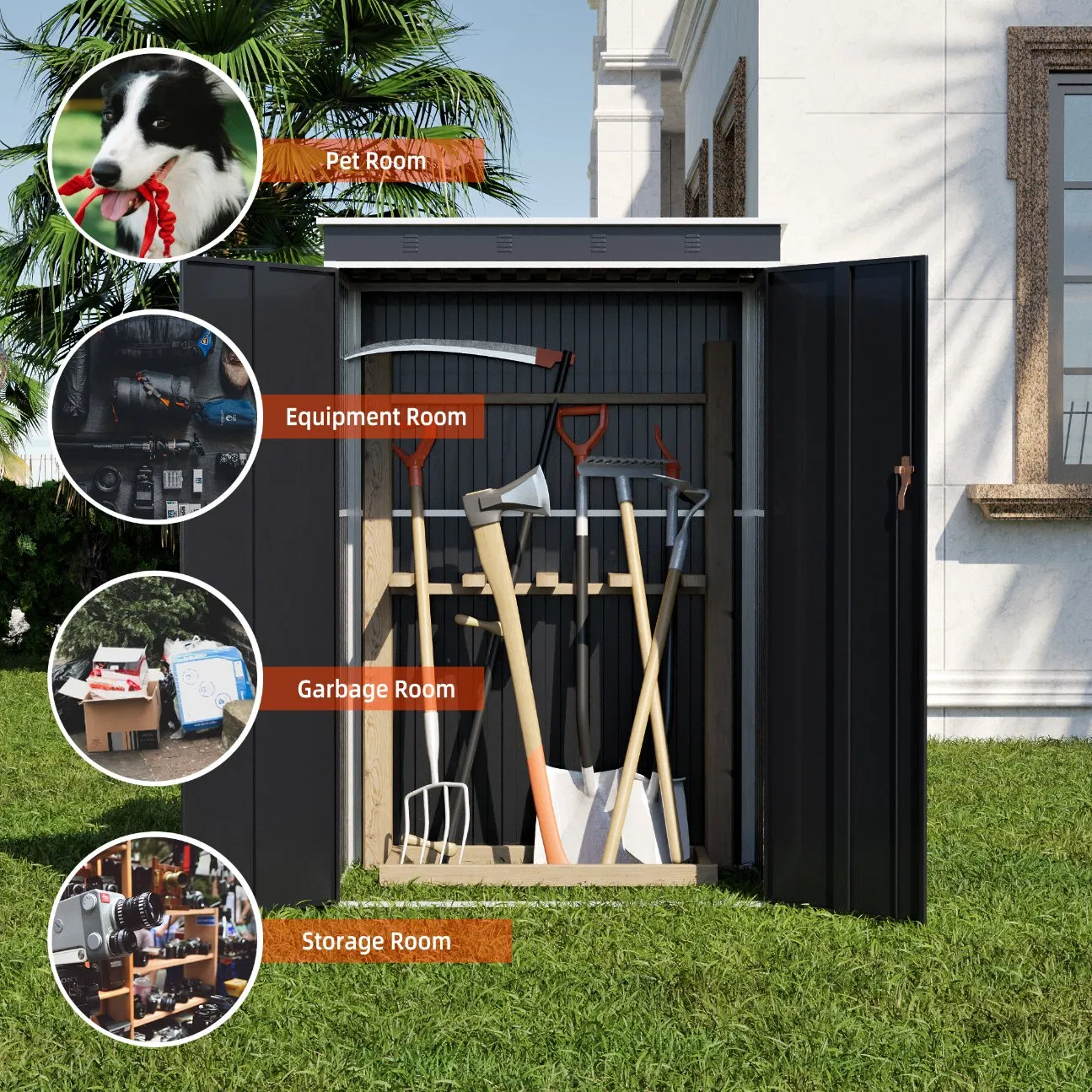 Waterproof UV-Resistant Garden Storage Shed Outdoor Bike Storage Shed