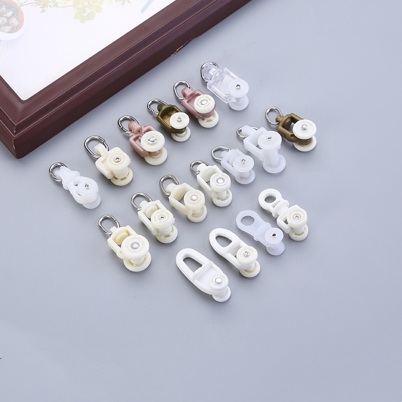 Manufacture High Quality Pulley Curtain Track with Hook Sliding Plastic Curtain Track Accessories Hooks